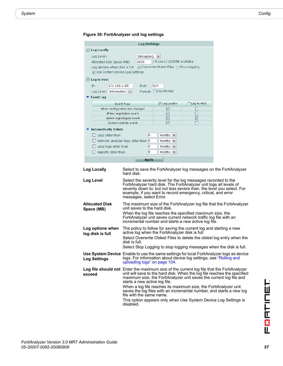 Fortinet FortiAnalyzer 3.0 MR7 User Manual | Page 57 / 234