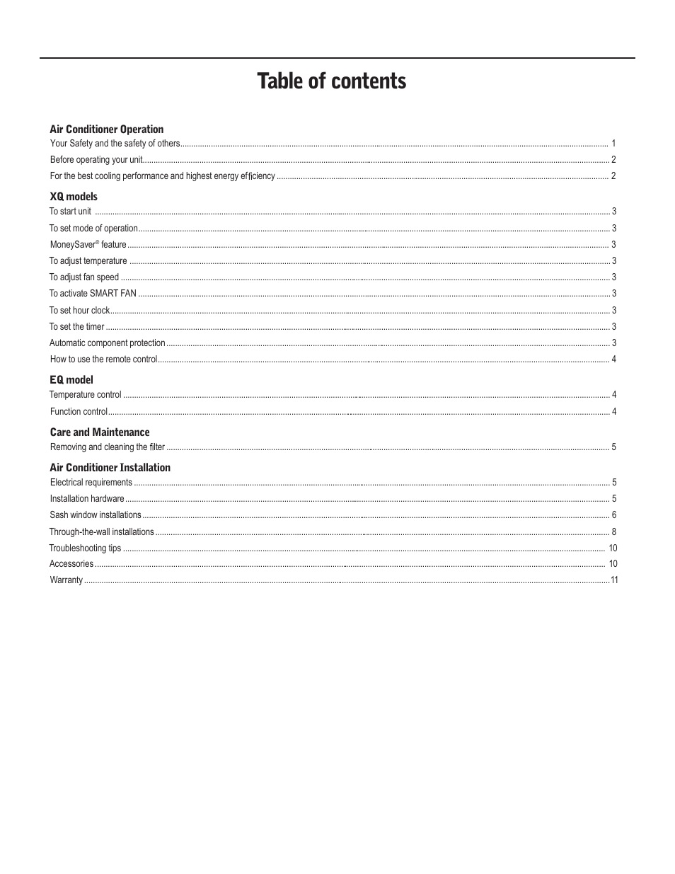 Friedrich X Star  EQ08 User Manual | Page 2 / 44