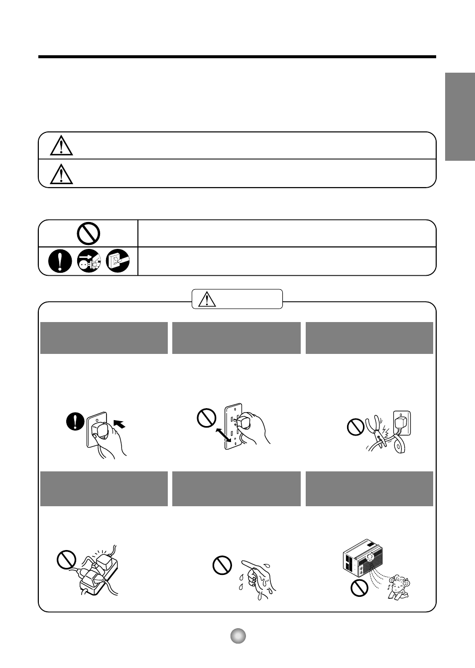 Safety precautions, English, Caution | Never do this always do this, Warning | Friedrich ZStar User Manual | Page 5 / 43