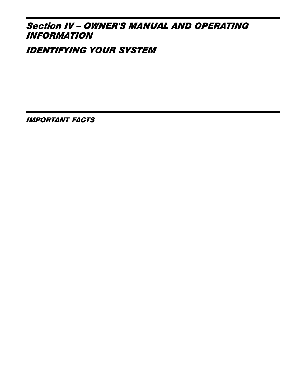 Identifying your system, Important facts | Friedrich 18000 B User Manual | Page 15 / 20