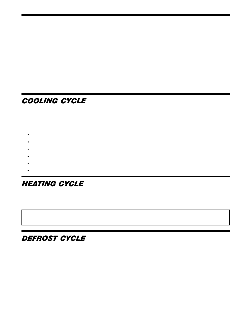 Cooling cycle, Heating cycle, Defrost cycle | Friedrich 18000 B User Manual | Page 17 / 20