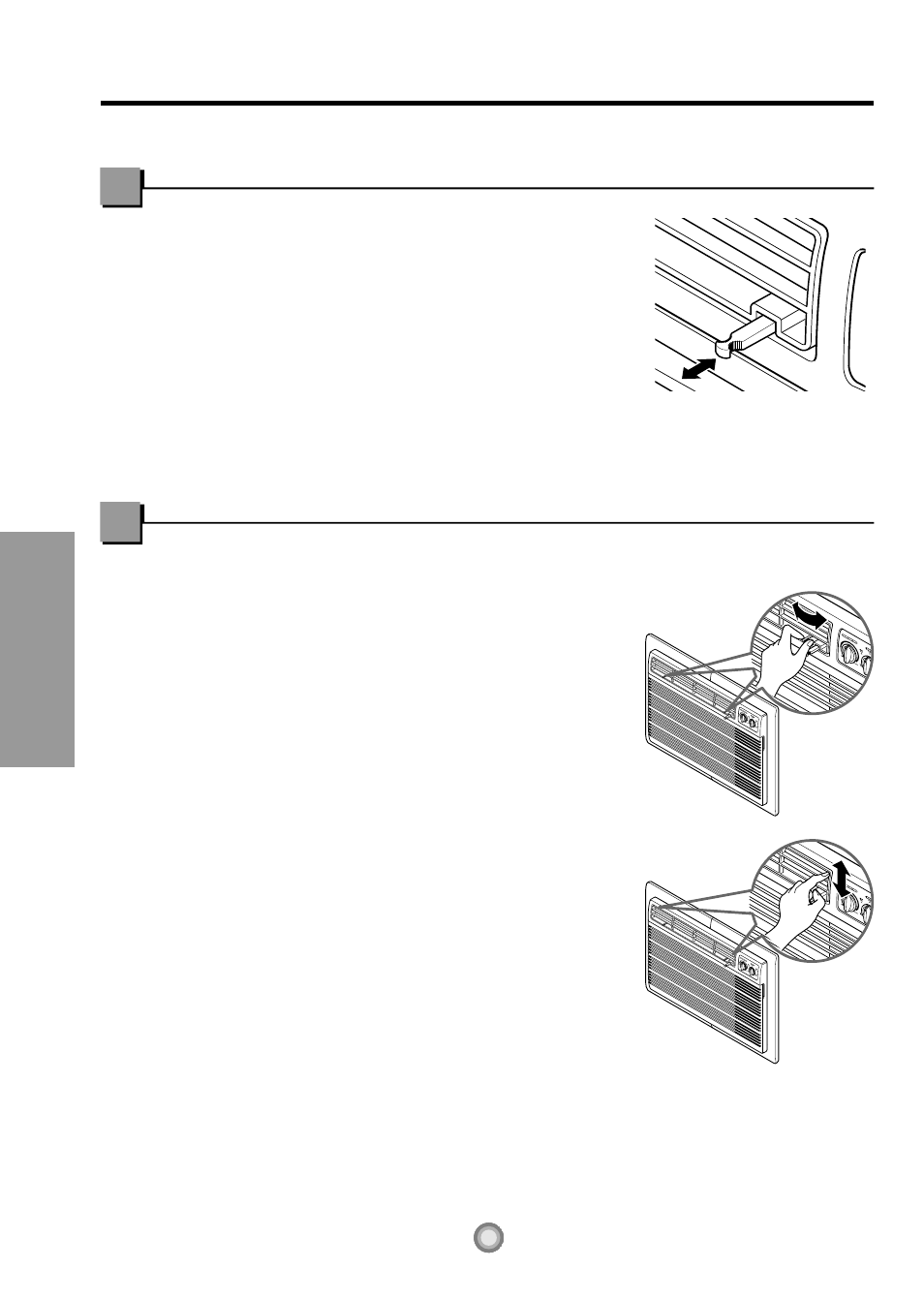 Control de ventilación, Dirección del aire | Friedrich 230 Volts US10 User Manual | Page 48 / 61