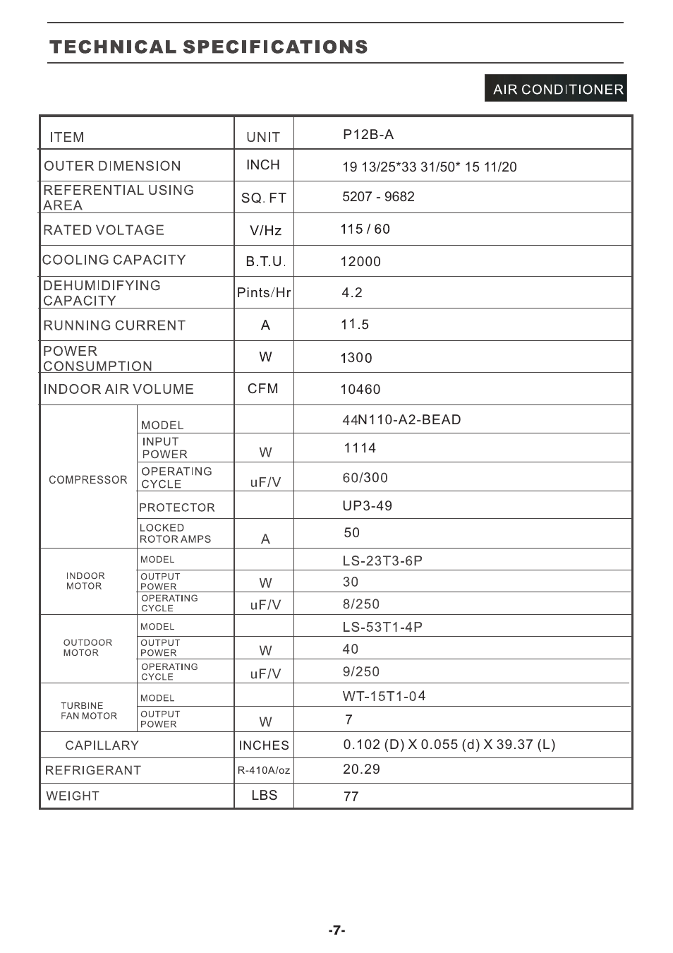 Friedrich P09B User Manual | Page 8 / 12