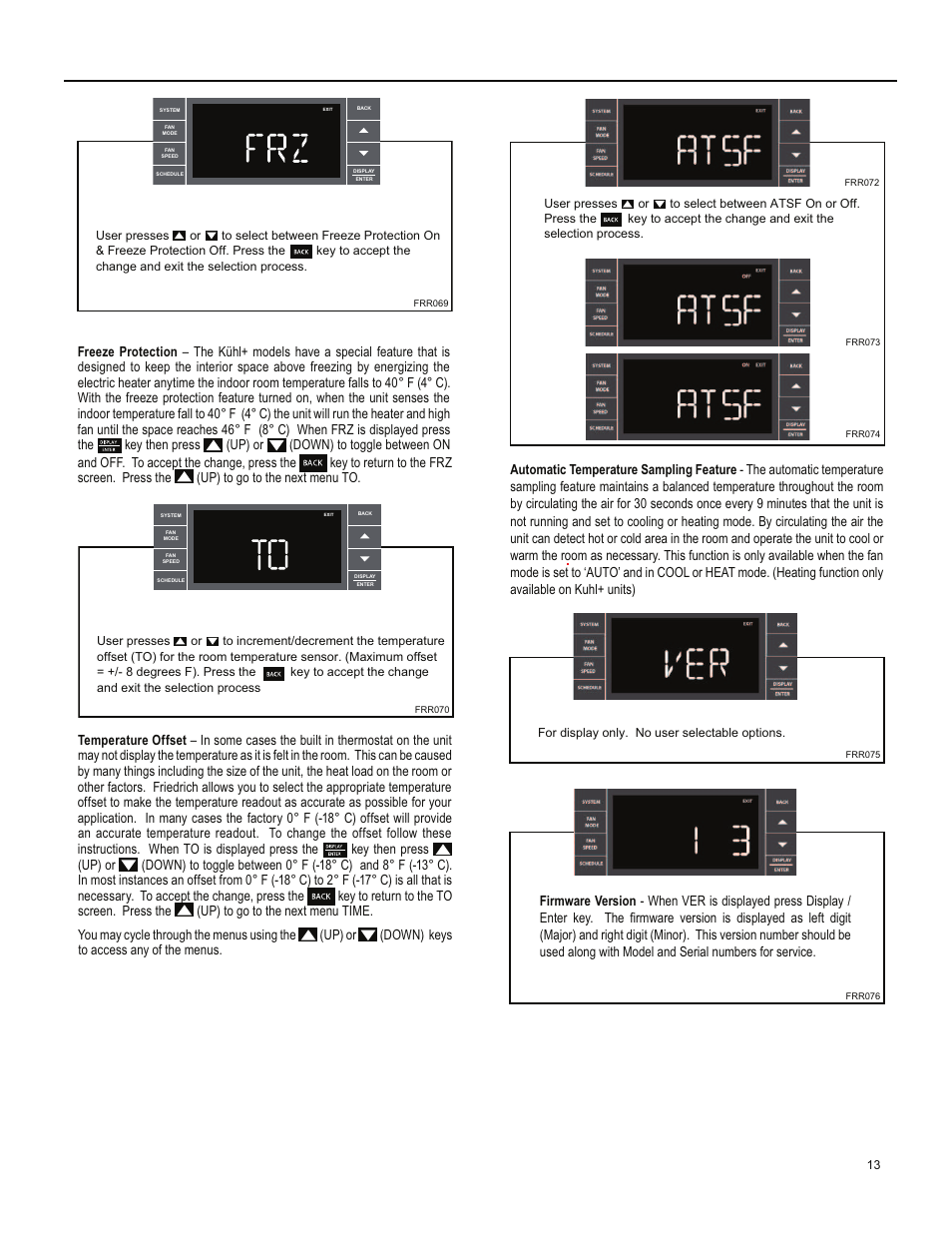 Friedrich ES15M33 User Manual | Page 13 / 132