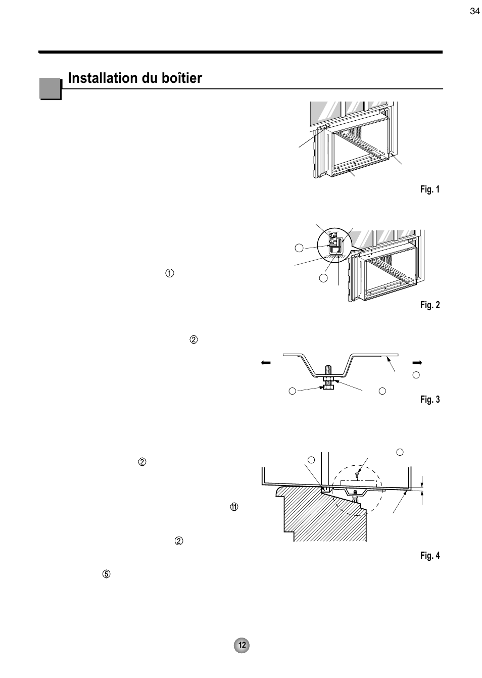 Installation du boîtier | Friedrich CP08 User Manual | Page 34 / 62