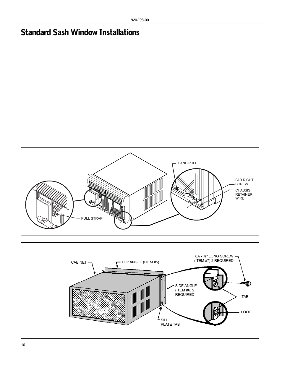 Standard sash window installations, Detail b-1 detail b-2 | Friedrich KS15 User Manual | Page 10 / 56