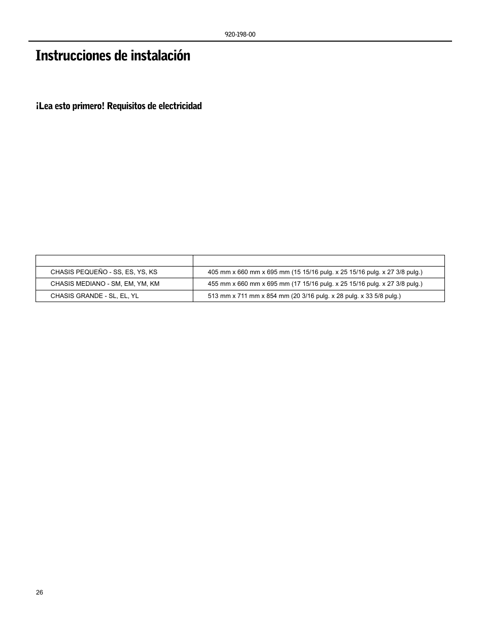 Instrucciones de instalación, Lea esto primero! requisitos de electricidad | Friedrich KS15 User Manual | Page 26 / 56