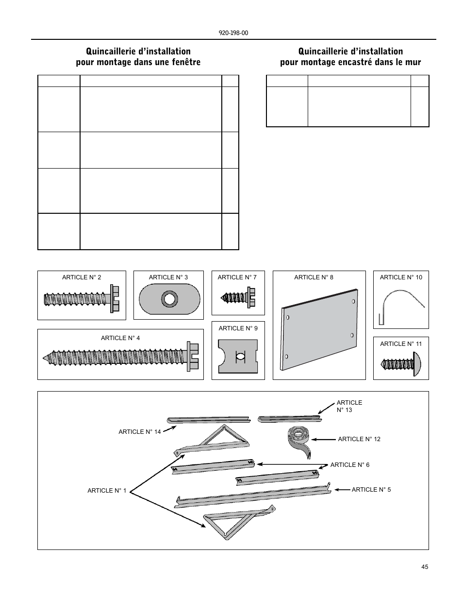 Pas à l’échelle détails sur les accessoires | Friedrich KS15 User Manual | Page 45 / 56