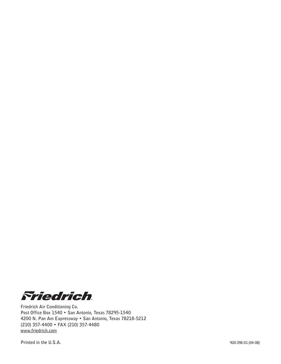 Friedrich KM18 User Manual | Page 56 / 56