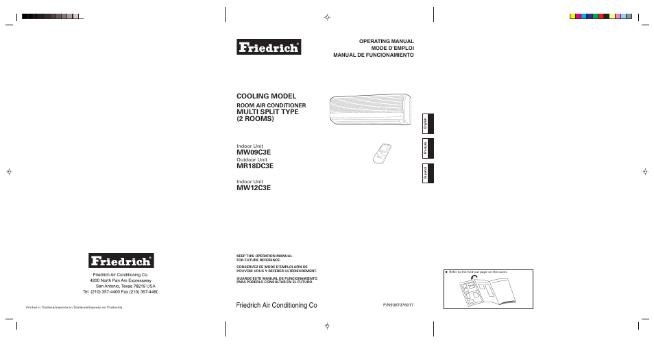 Friedrich MW12C3E User Manual | 62 pages
