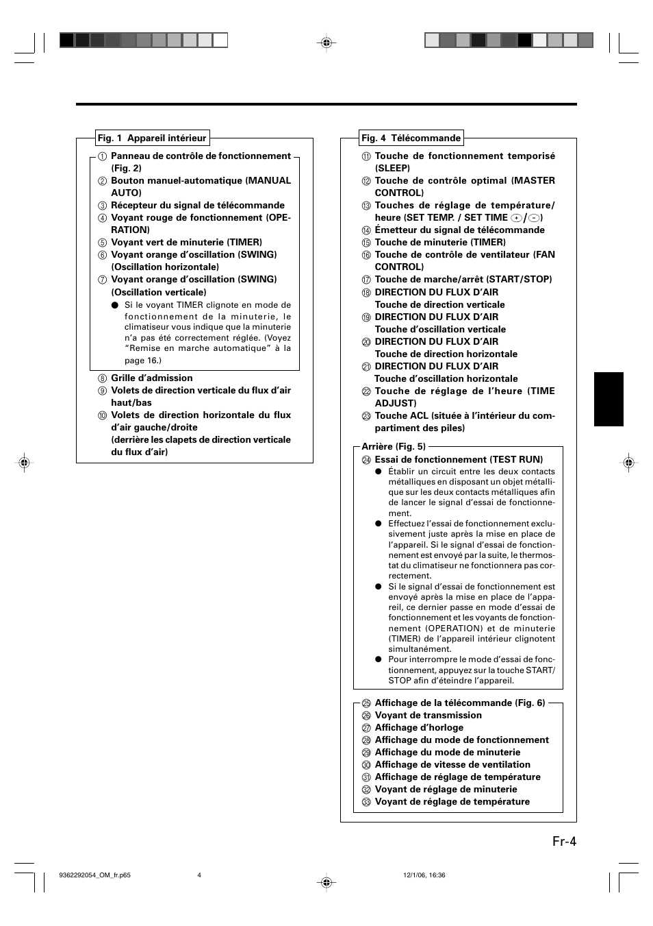 Fr-4 | Friedrich AIR CONDITIONER CEILING SUSPENSION TYPE P/N9362292054 User Manual | Page 21 / 52