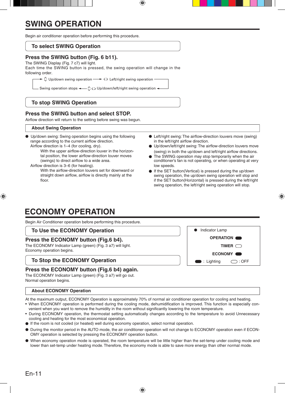 Swing operation economy operation, En-11 | Friedrich 9315345288 User Manual | Page 12 / 52