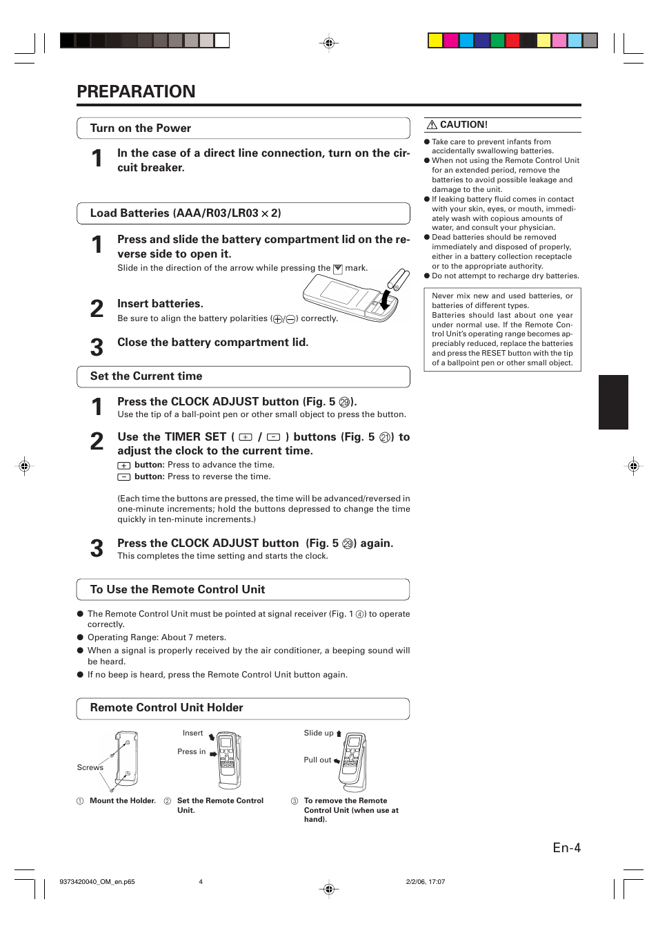 Preparation | Friedrich MW12Y3FM User Manual | Page 7 / 19