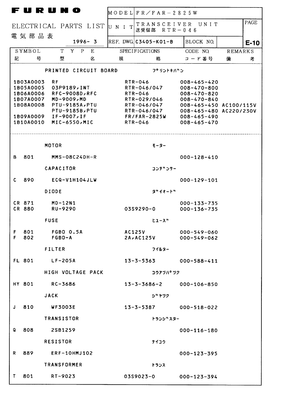 Furuno FR-2805 Series User Manual | Page 140 / 169