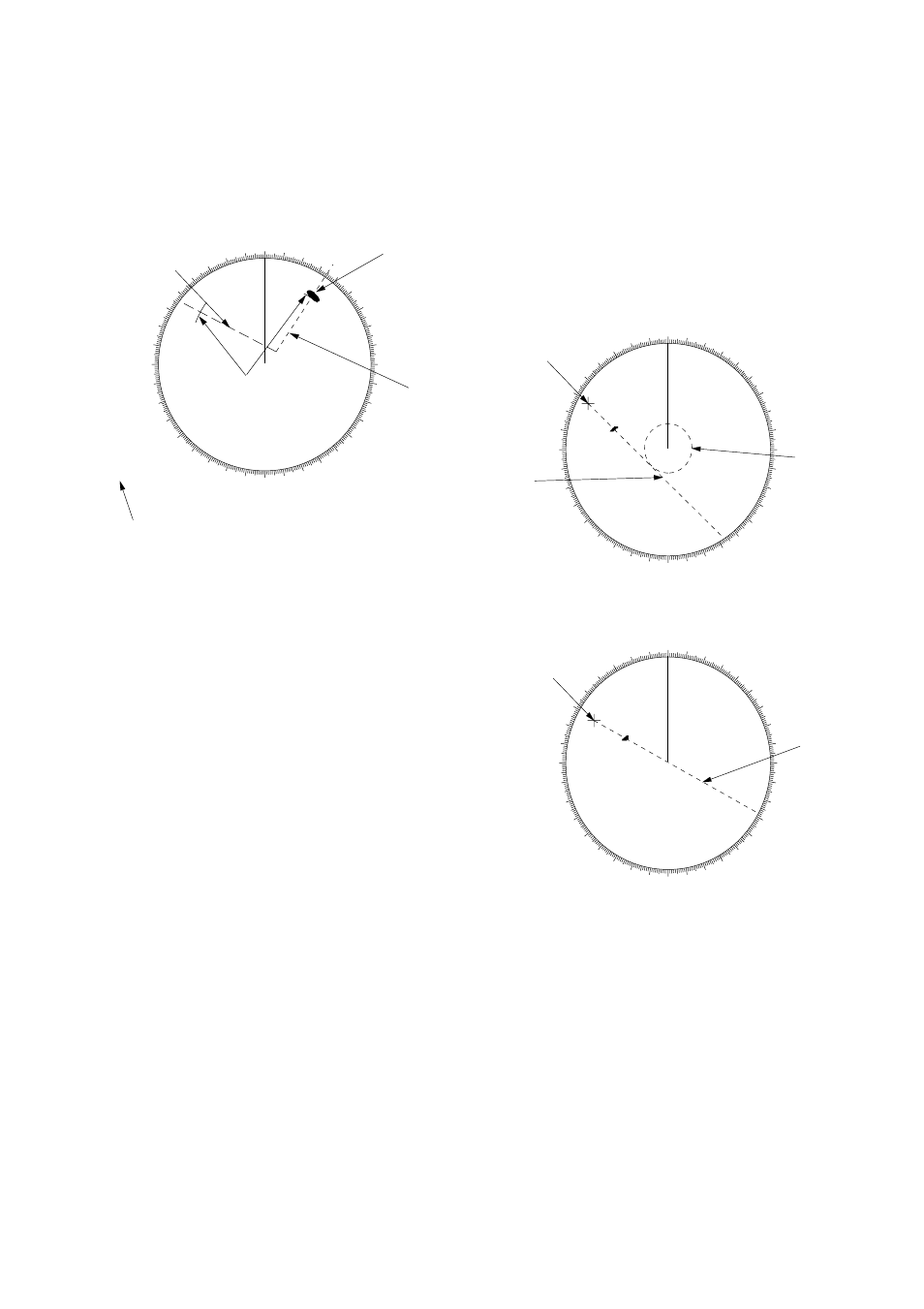 18 collision assessment by offset ebl, No.2 ebl target blip no.1 ebl, Active ebl is indicated with this marker | No.1 vrm, Cursor no.1 ebl, Range scale markers on ebls | Furuno FR-2805 Series User Manual | Page 32 / 169