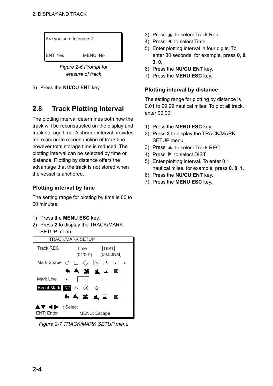 8 track plotting interval | Furuno DUAL GPS GP-150-DUAL User Manual | Page 22 / 130