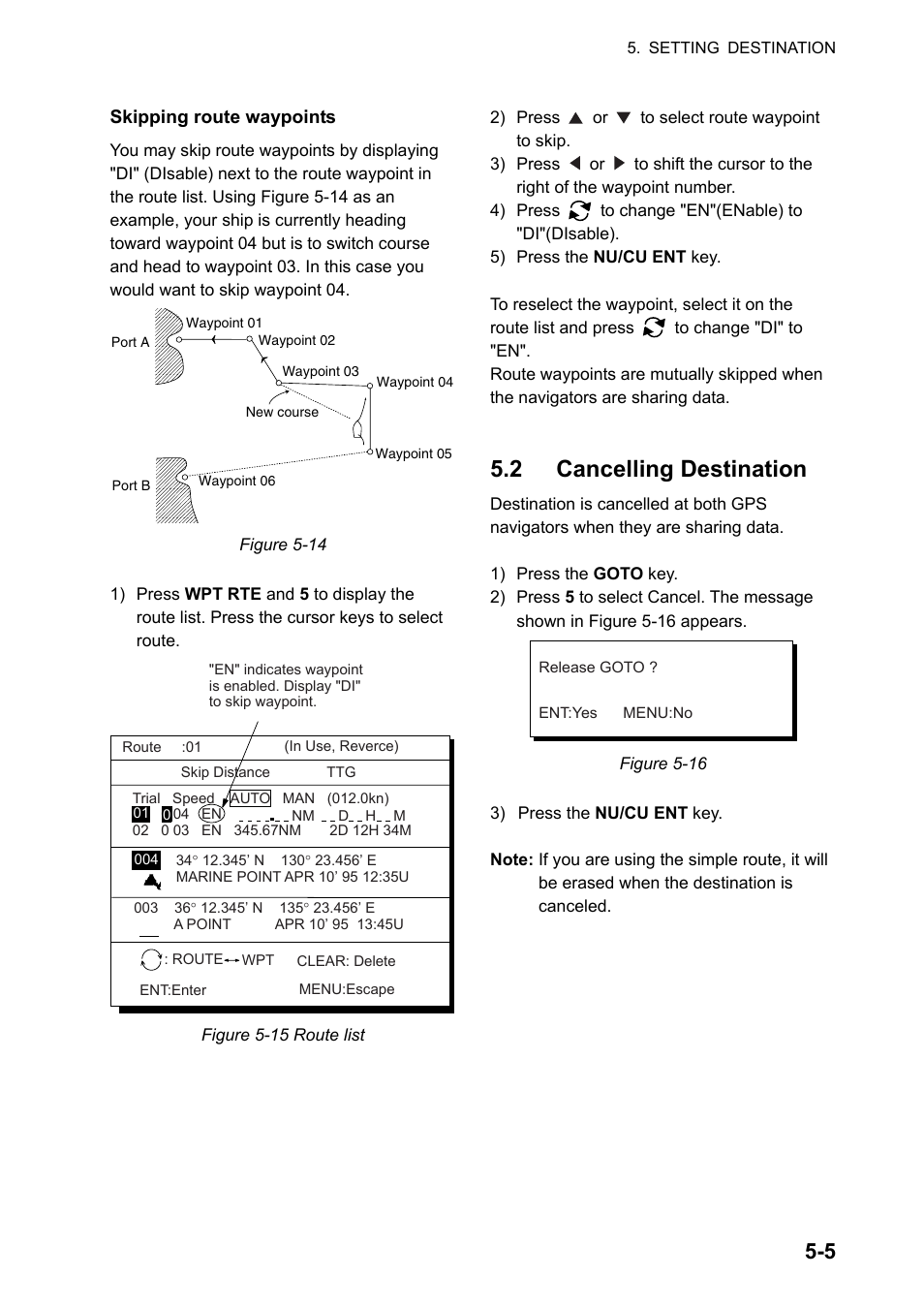 2 cancelling destination | Furuno DUAL GPS GP-150-DUAL User Manual | Page 41 / 130