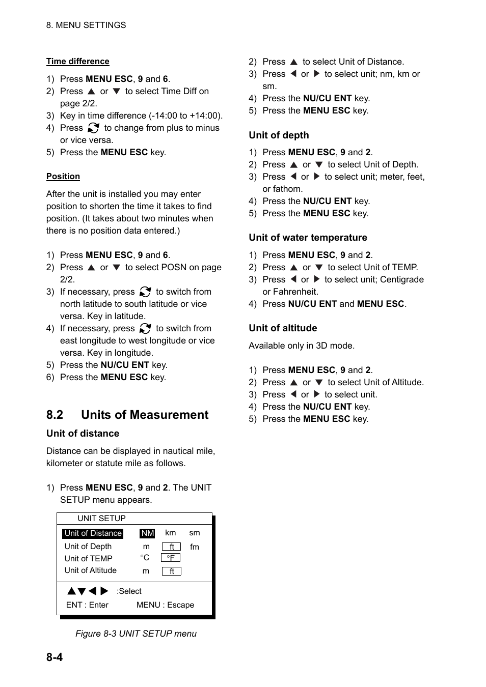 2 units of measurement | Furuno DUAL GPS GP-150-DUAL User Manual | Page 56 / 130
