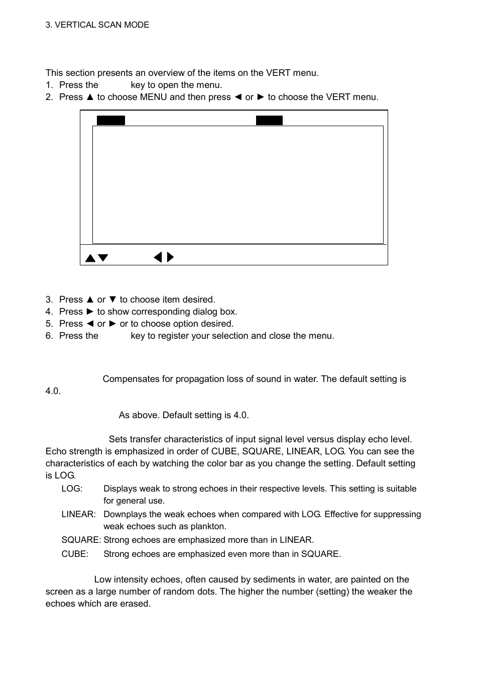 13 vertical menu overview, 1 vertical menu description | Furuno CH-300 User Manual | Page 70 / 124