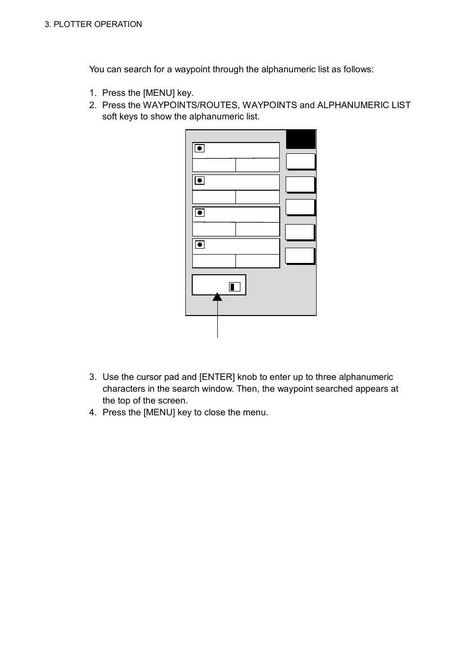 Plotter operation, Search window | Furuno 1763C User Manual | Page 120 / 260