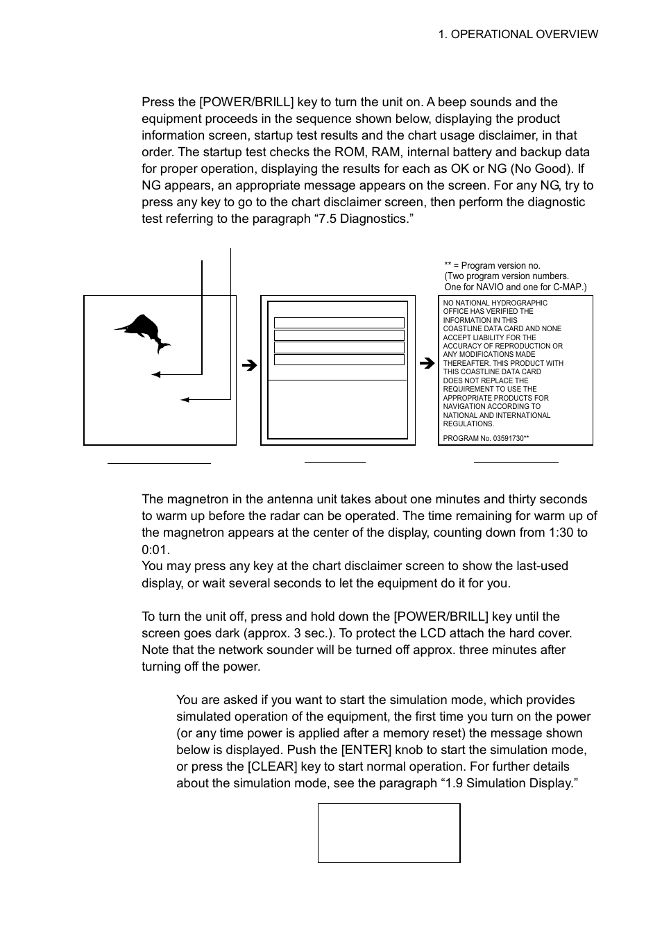 3 turning the unit on/off | Furuno 1763C User Manual | Page 21 / 260