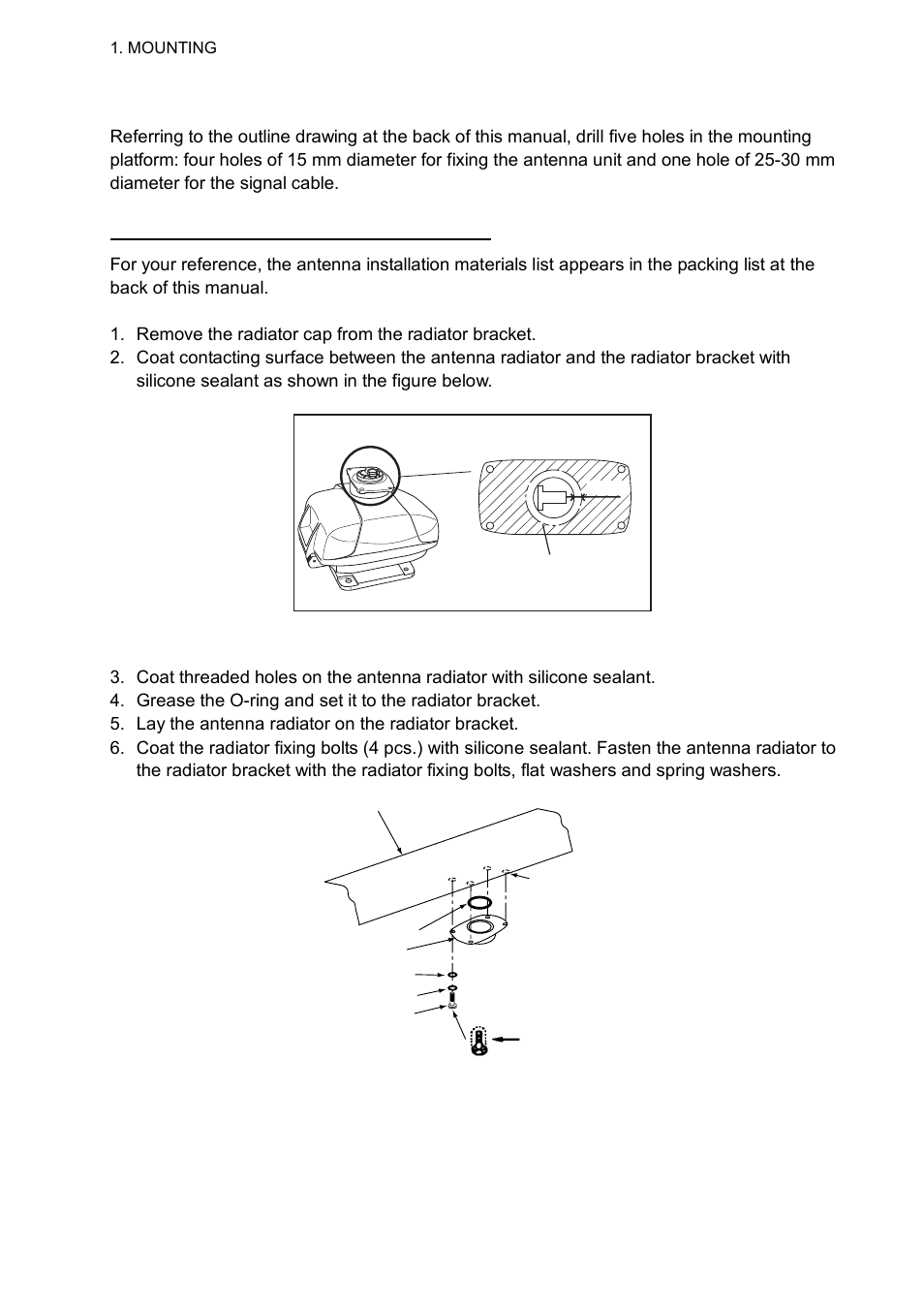 2 mounting procedure | Furuno MARINERADAR FR-8122 User Manual | Page 10 / 56