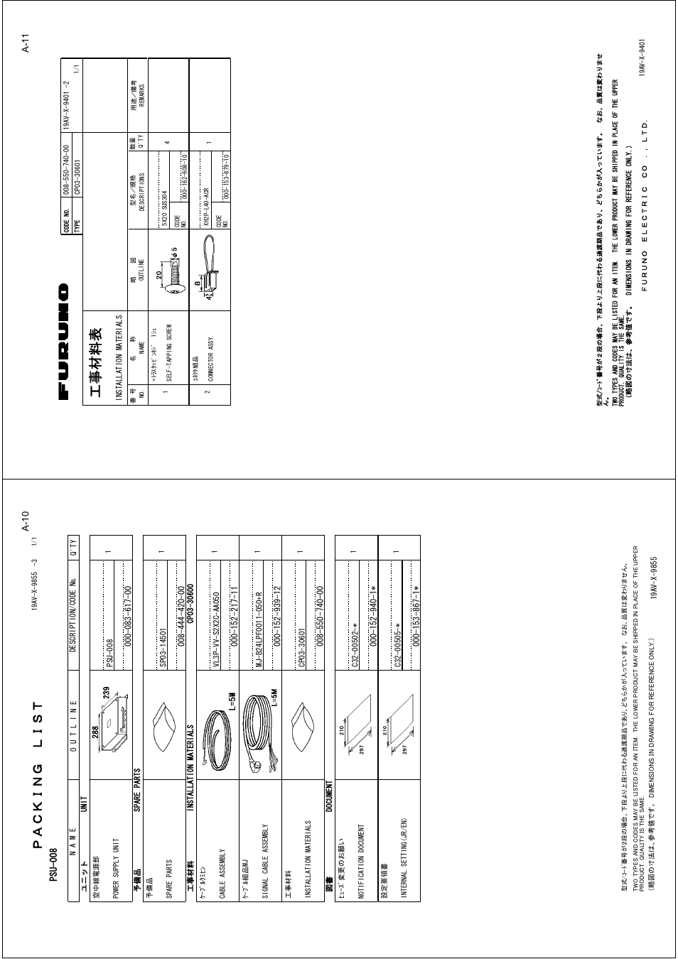 Ꮏ੐ ᧚ ᢱ, A-11, A-10 | Furuno MARINERADAR FR-8122 User Manual | Page 48 / 56