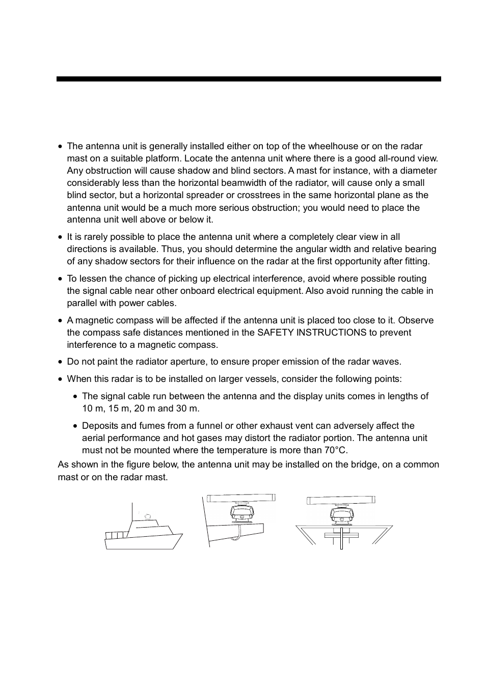 Mounting, 1 antenna unit | Furuno MARINERADAR FR-8122 User Manual | Page 9 / 56