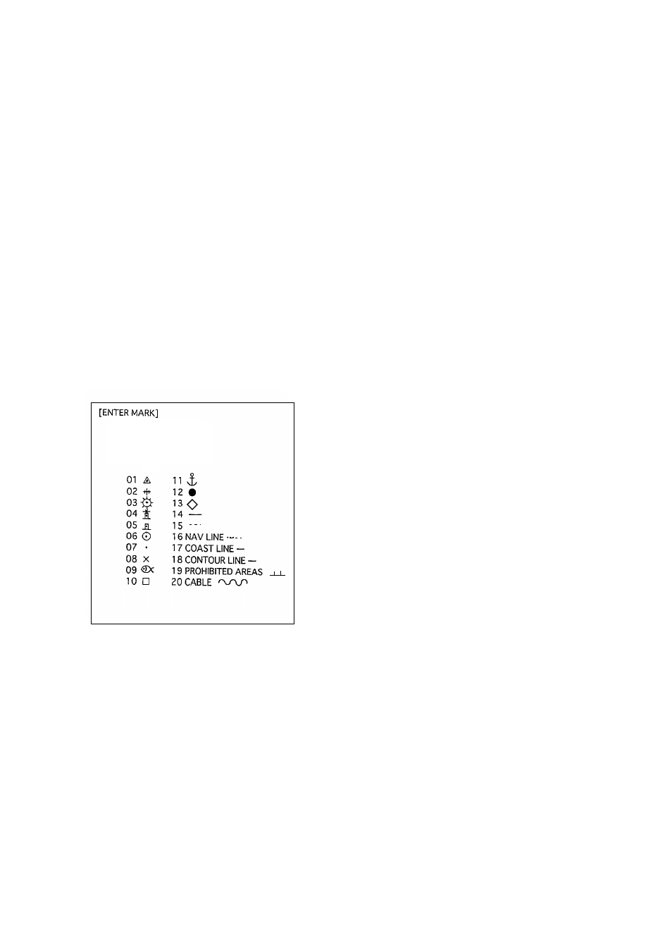6 marks, lines | Furuno FR-2105-B User Manual | Page 122 / 197