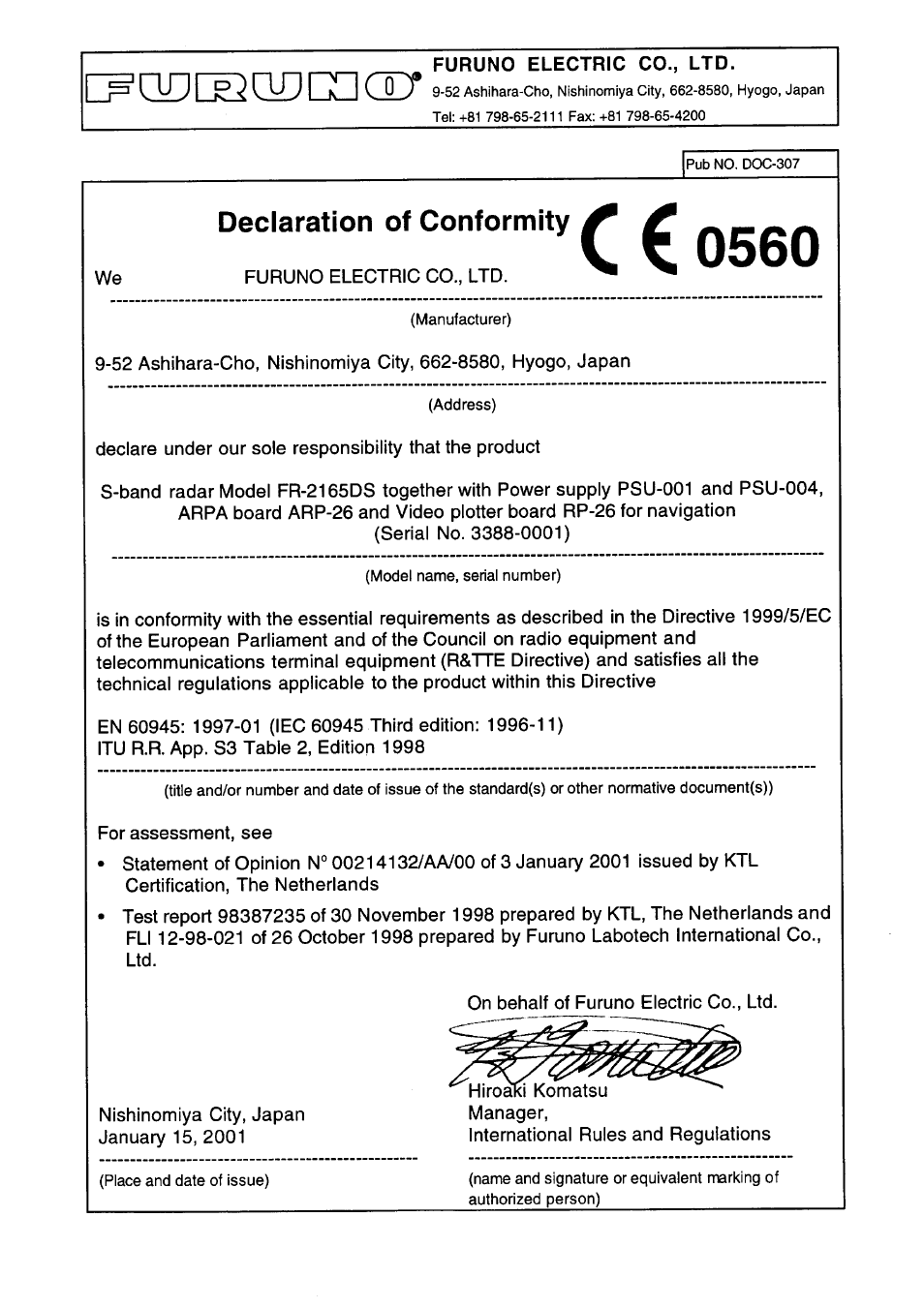 Furuno FR-2105-B User Manual | Page 197 / 197