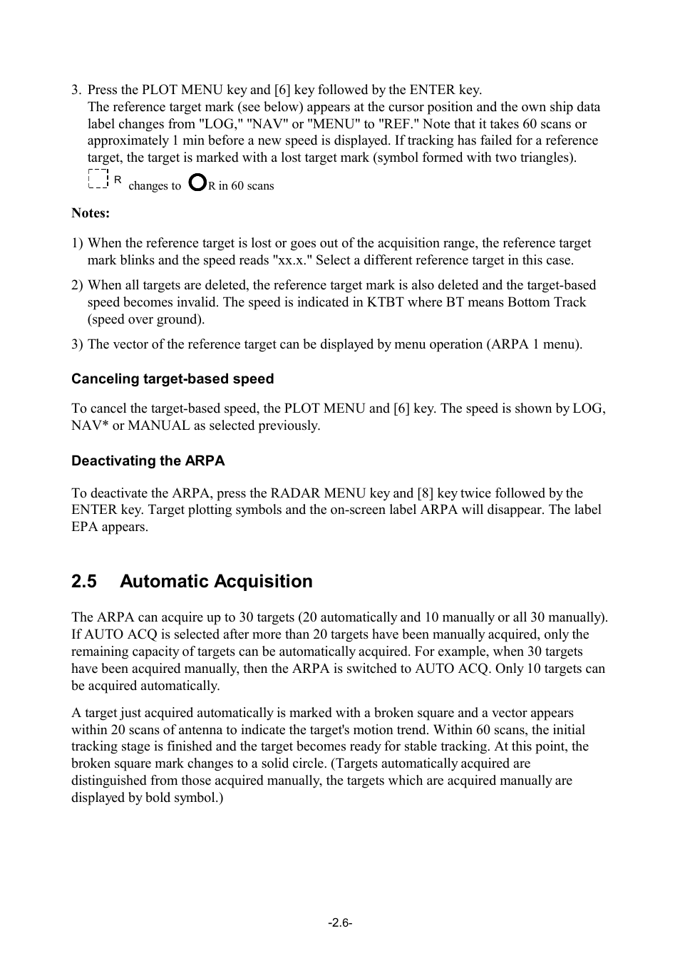 5 automatic acquisition | Furuno FR-2105-B User Manual | Page 85 / 197