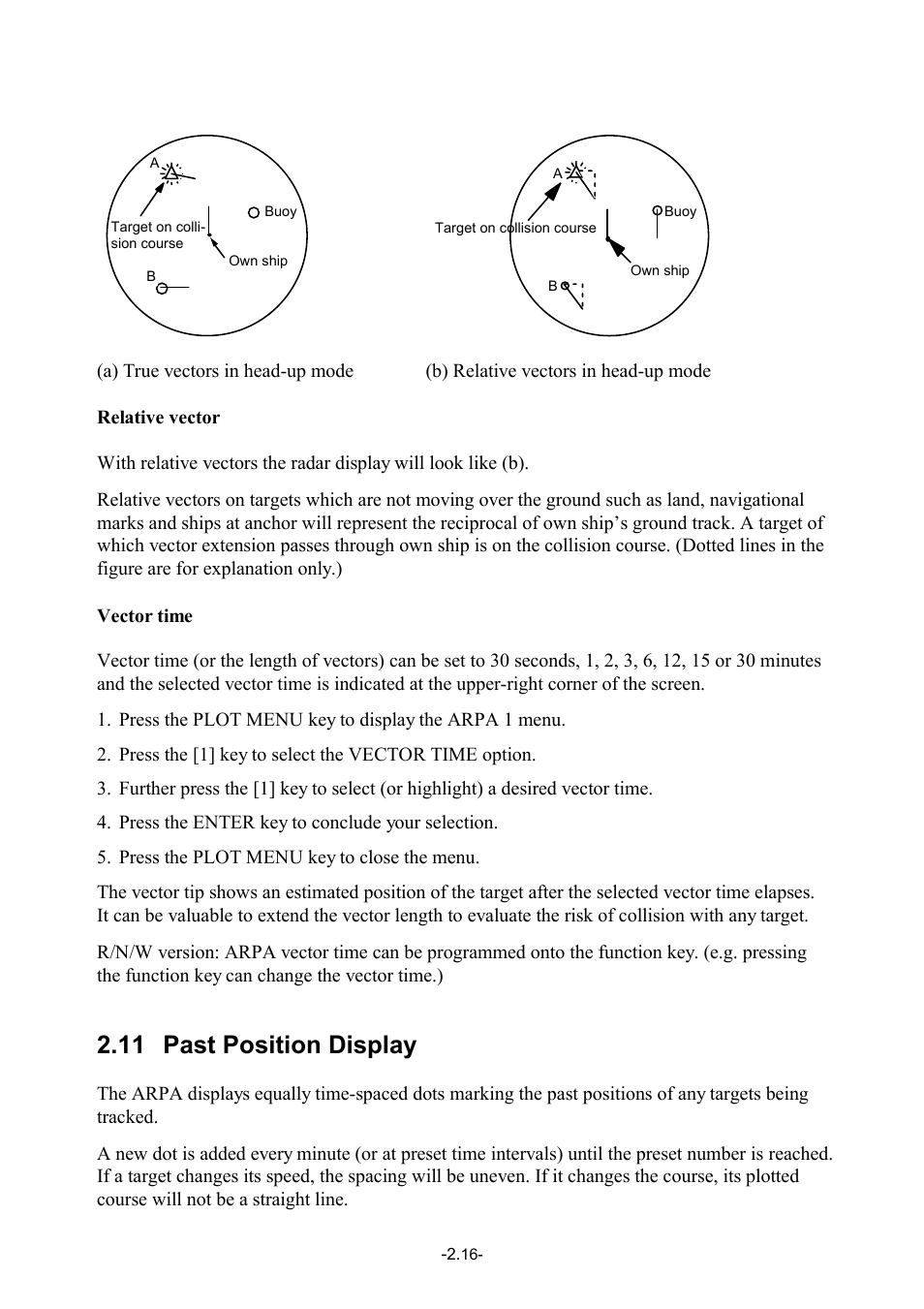 11 past position display | Furuno FR-2105-B User Manual | Page 95 / 197