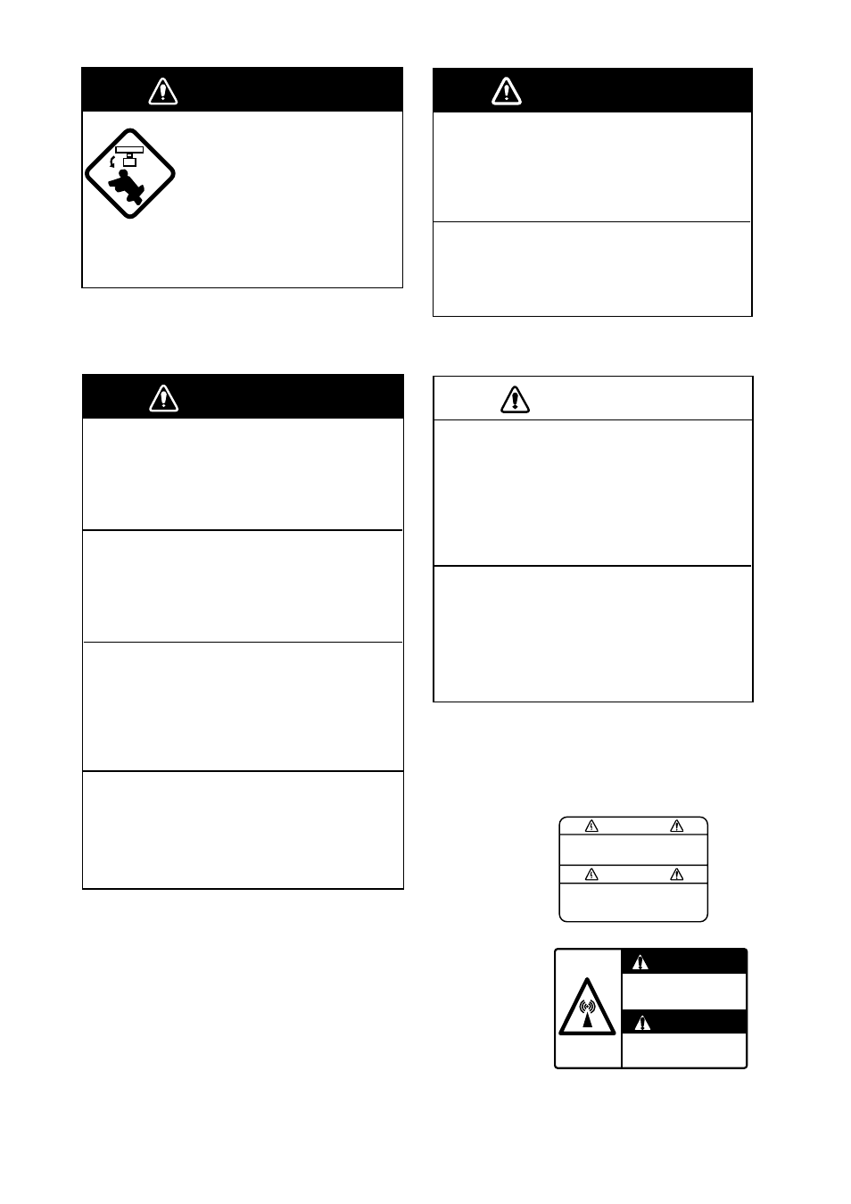 Danger, Caution, Warning | Furuno FR-7112 User Manual | Page 4 / 52