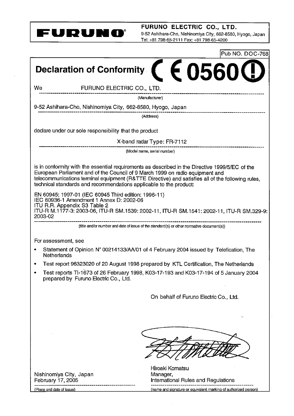 Furuno FR-7112 User Manual | Page 51 / 52