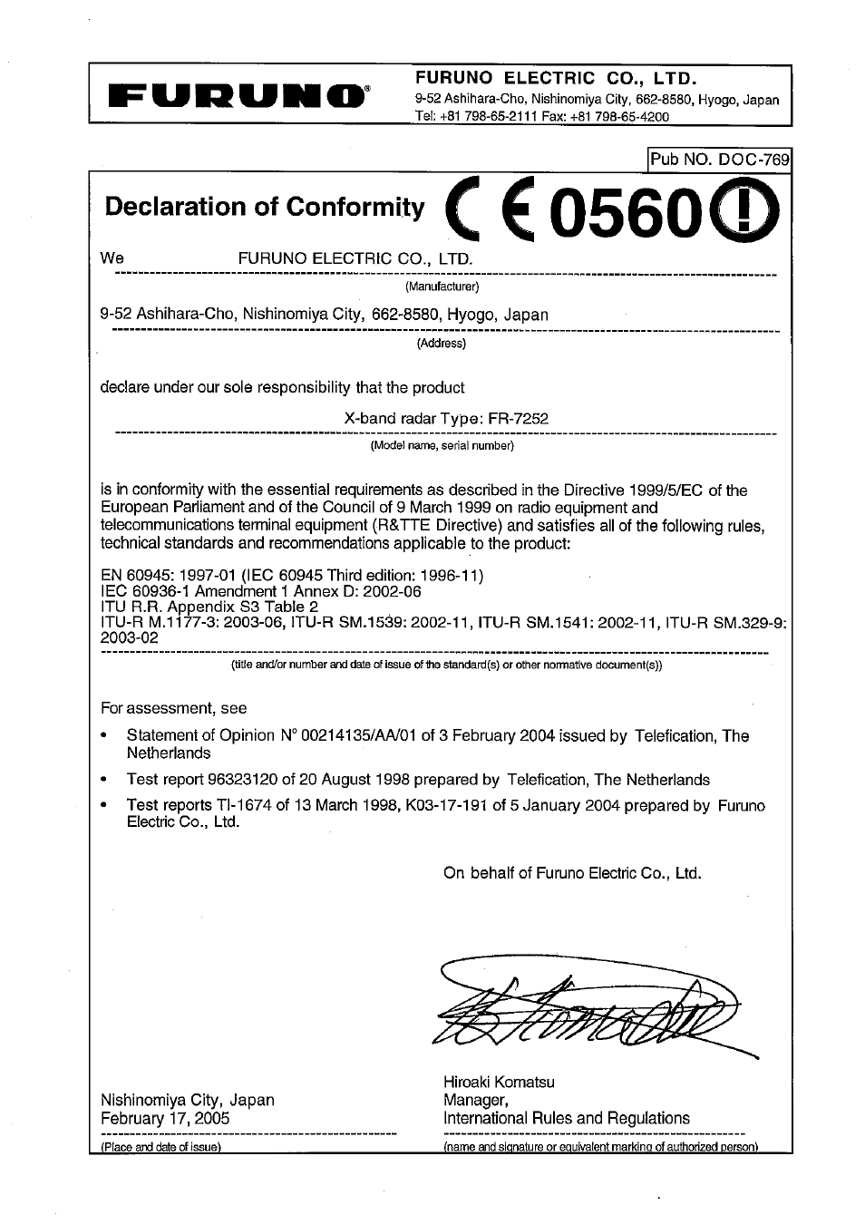 Furuno FR-7112 User Manual | Page 52 / 52