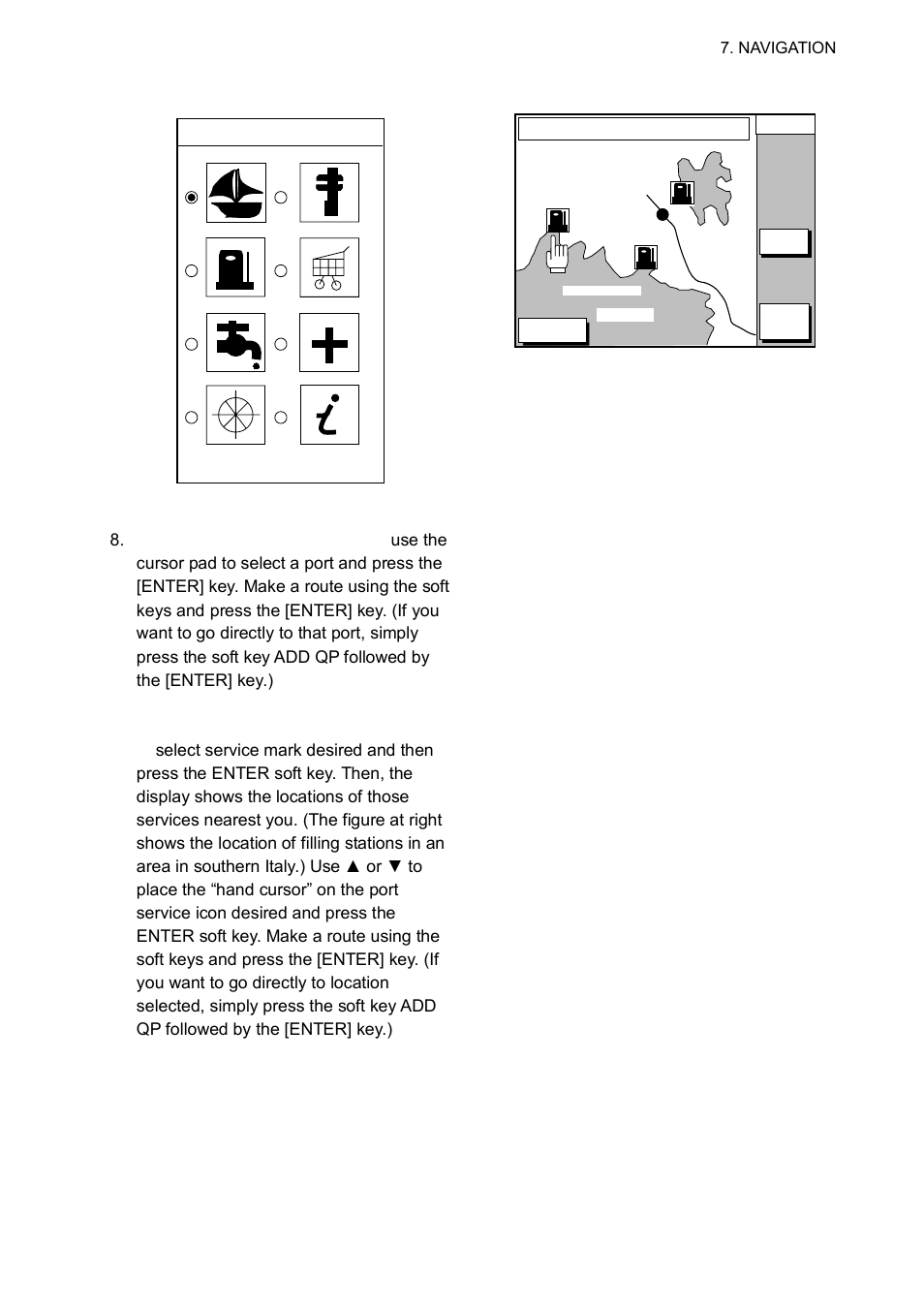 Sample filling station locations (southern italy) | Furuno GP-1850WD User Manual | Page 49 / 98