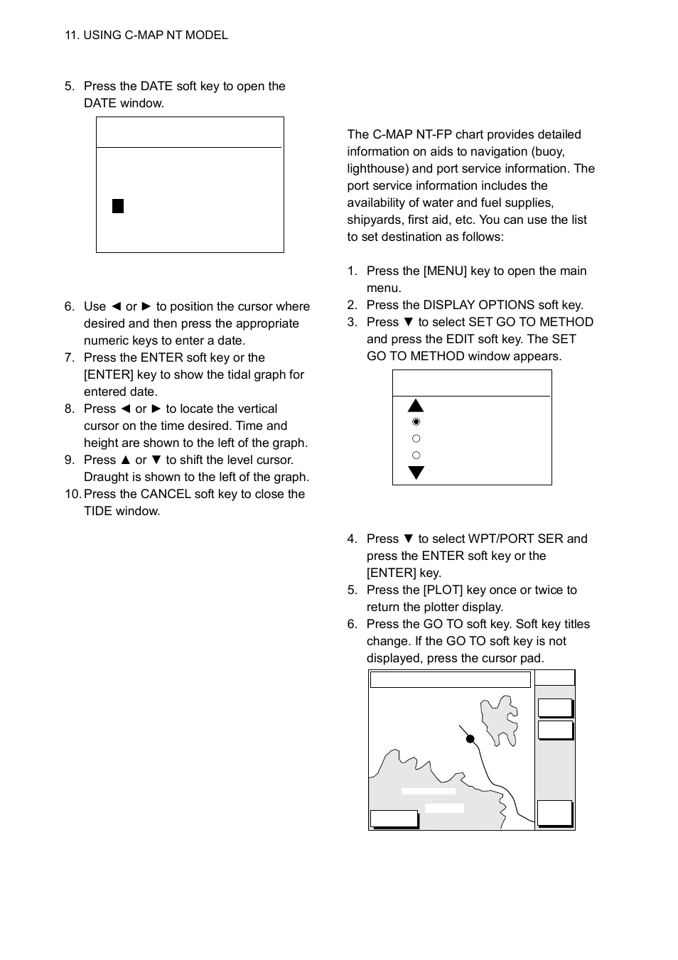 4 navigating to ports, port services | Furuno GP-1850WD User Manual | Page 76 / 98