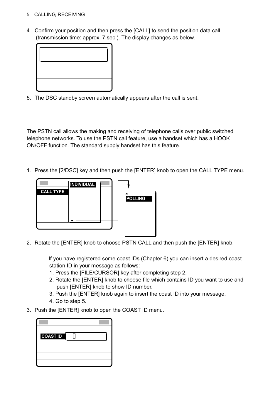 9 pstn call | Furuno FS-1570 User Manual | Page 100 / 215