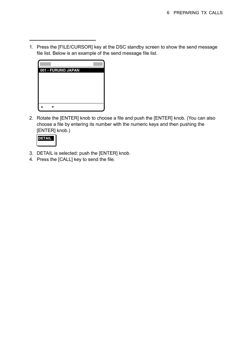 6 sending prepared calls | Furuno FS-1570 User Manual | Page 117 / 215