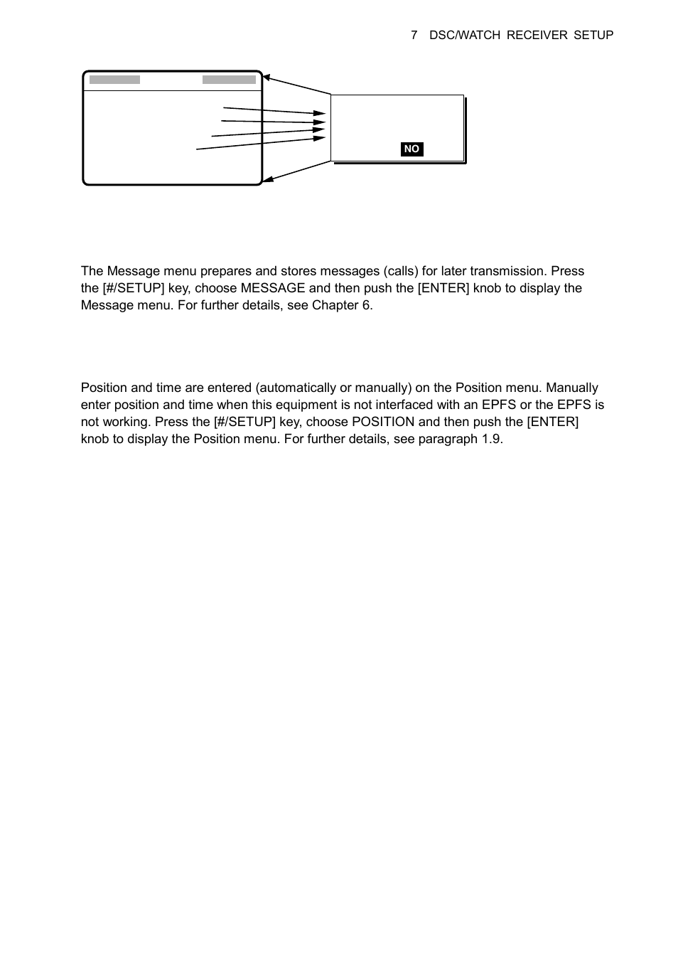 5 message menu, 6 position menu | Furuno FS-1570 User Manual | Page 123 / 215