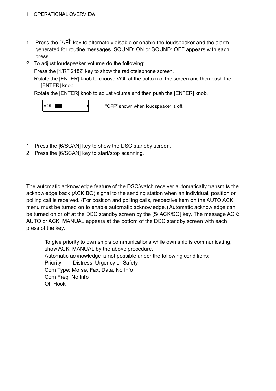 5 loudspeaker, 6 scanning dsc routine frequencies, 7 automatic acknowledge on/off | Furuno FS-1570 User Manual | Page 18 / 215