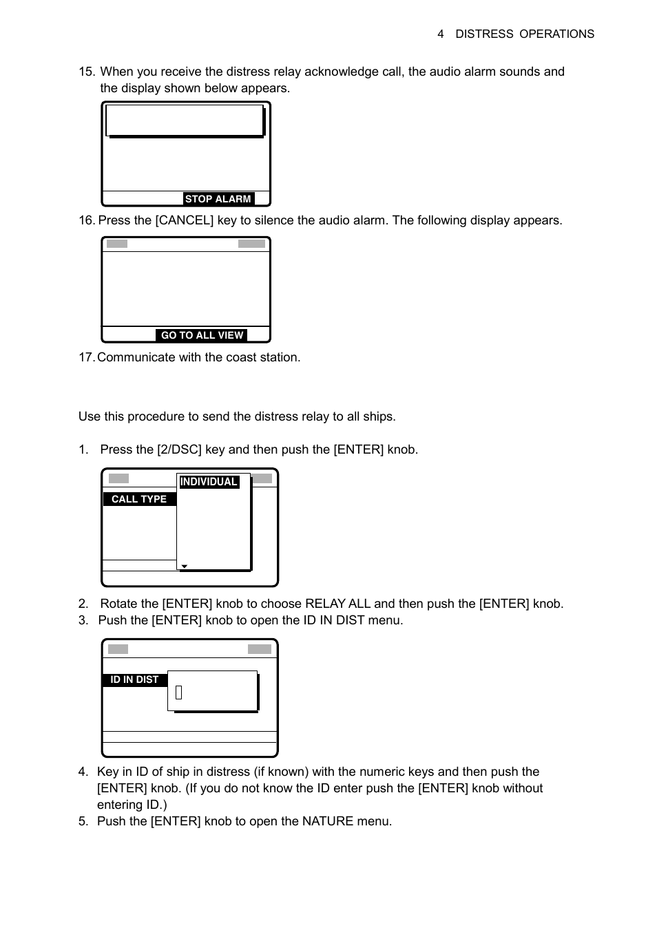 2 sending distress relay to all ships | Furuno FS-1570 User Manual | Page 59 / 215