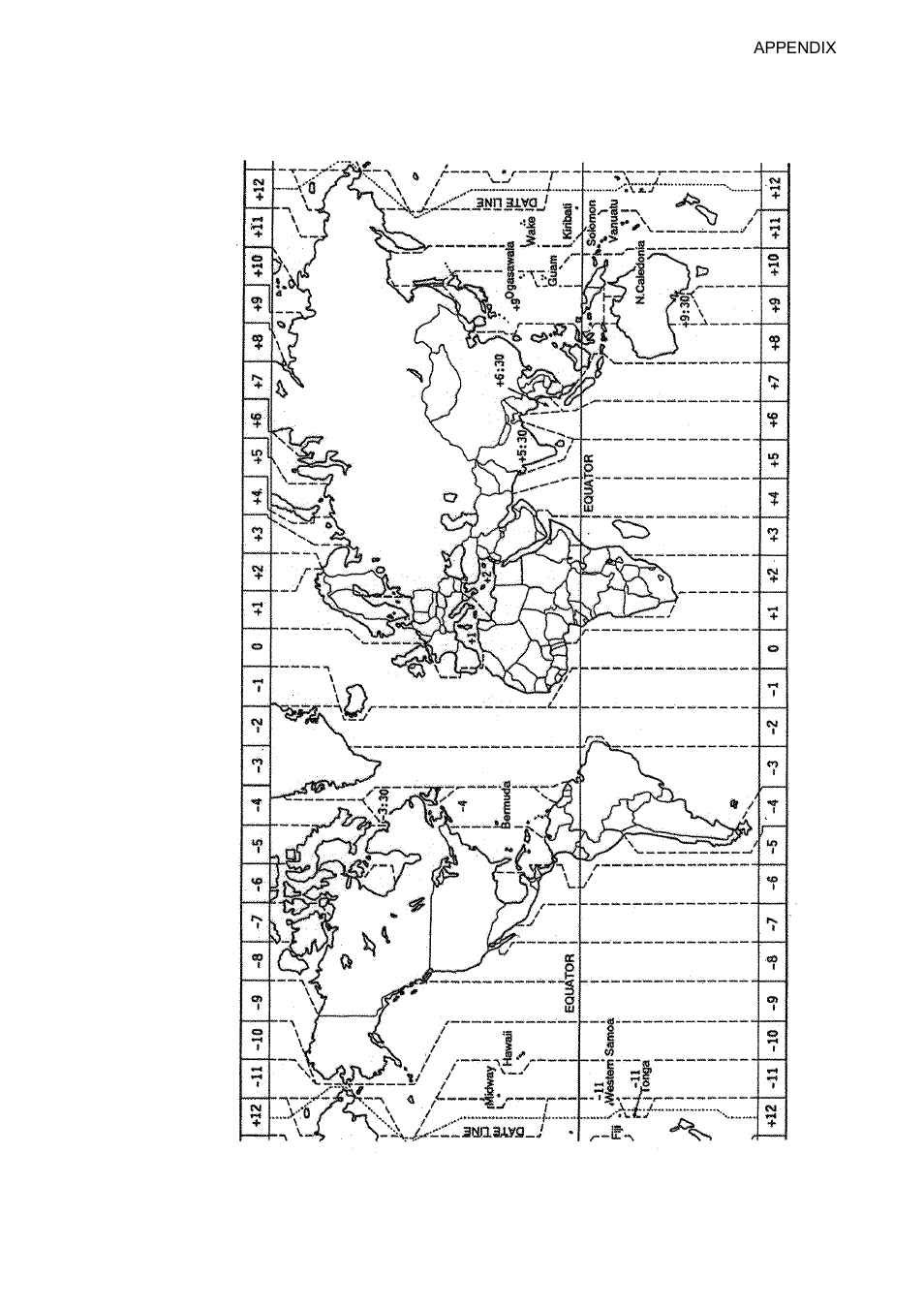 World time chart | Furuno COLOR VIDEO PLOTTER 1933C User Manual | Page 238 / 251