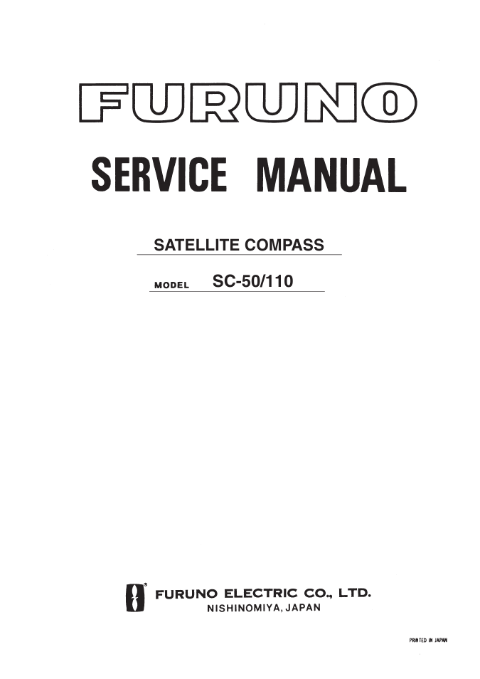 Furuno Satellite Compass SC-50/110 User Manual | 30 pages