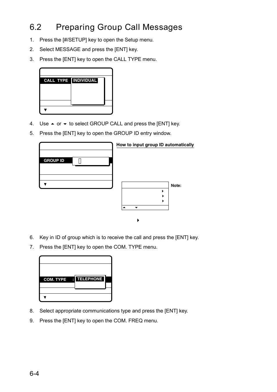 2 preparing group call messages | Furuno RC-1500-1T User Manual | Page 134 / 418