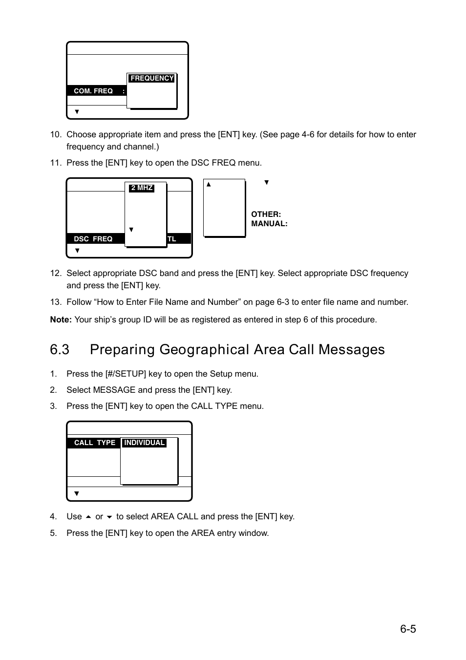 3 preparing geographical area call messages | Furuno RC-1500-1T User Manual | Page 135 / 418