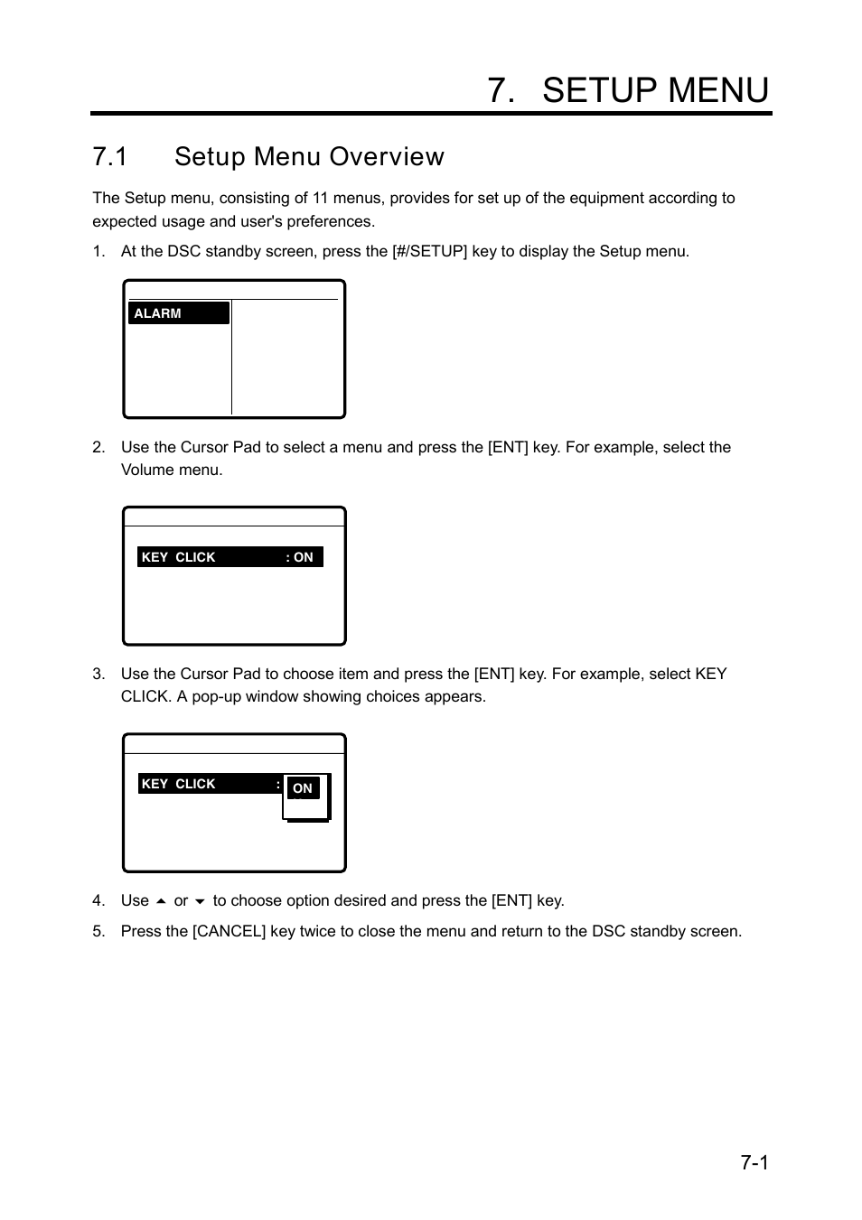 Setup menu, 1 setup menu overview | Furuno RC-1500-1T User Manual | Page 141 / 418