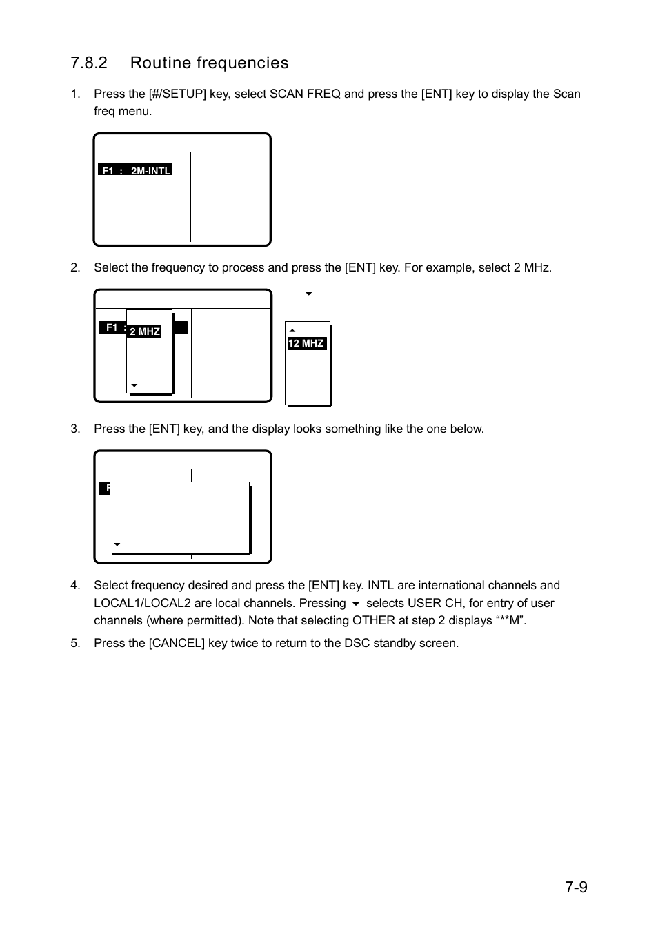 2 routine frequencies | Furuno RC-1500-1T User Manual | Page 149 / 418