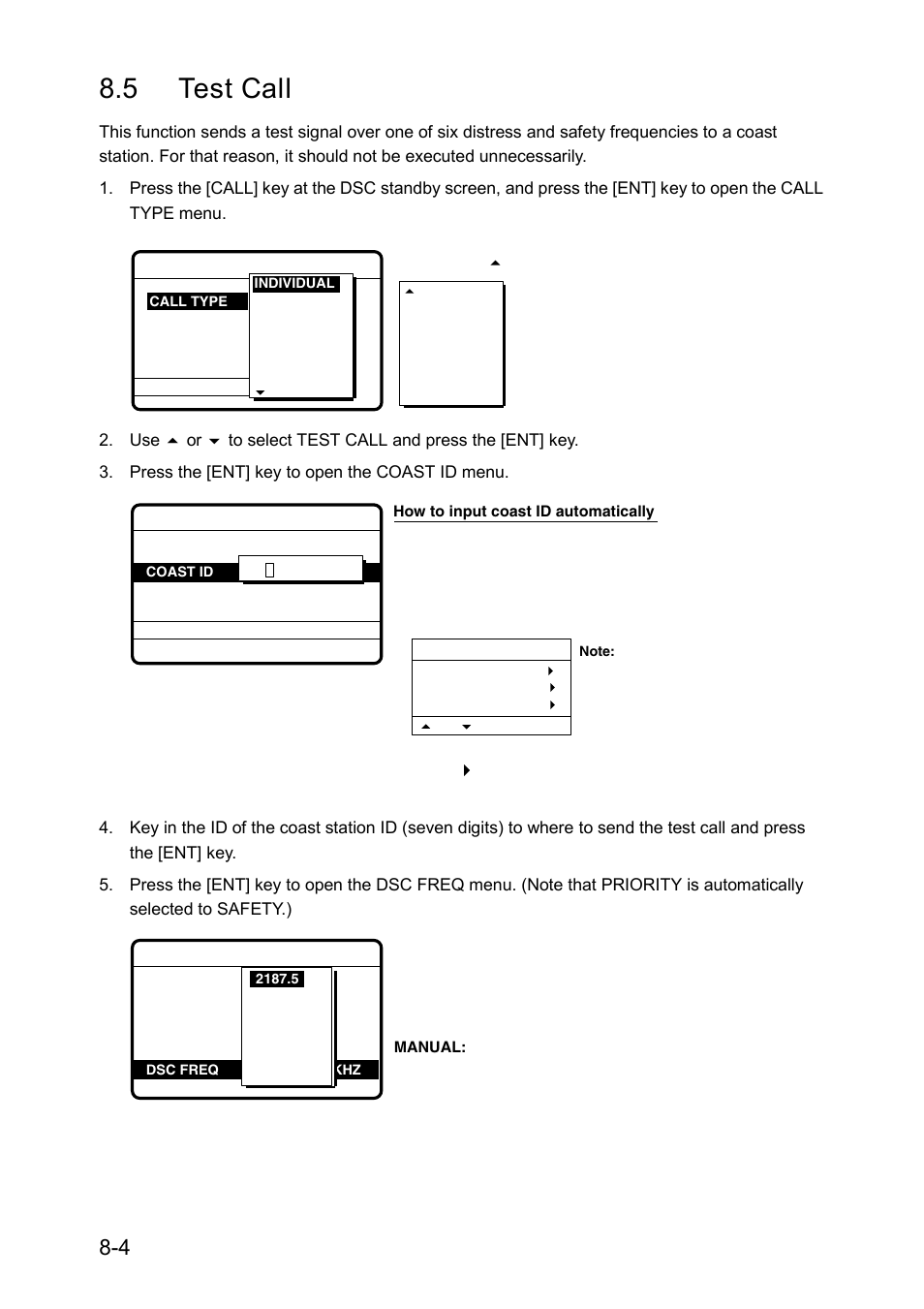 5 test call | Furuno RC-1500-1T User Manual | Page 158 / 418