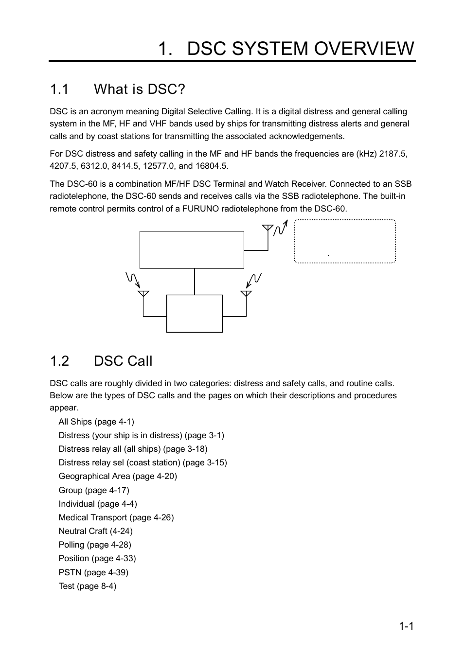 Dsc system overview, 1 what is dsc, 2 dsc call | Furuno RC-1500-1T User Manual | Page 31 / 418